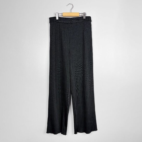 Club Monaco Womens Black Ribbed Cropped Pants Small - Picture 1 of 5